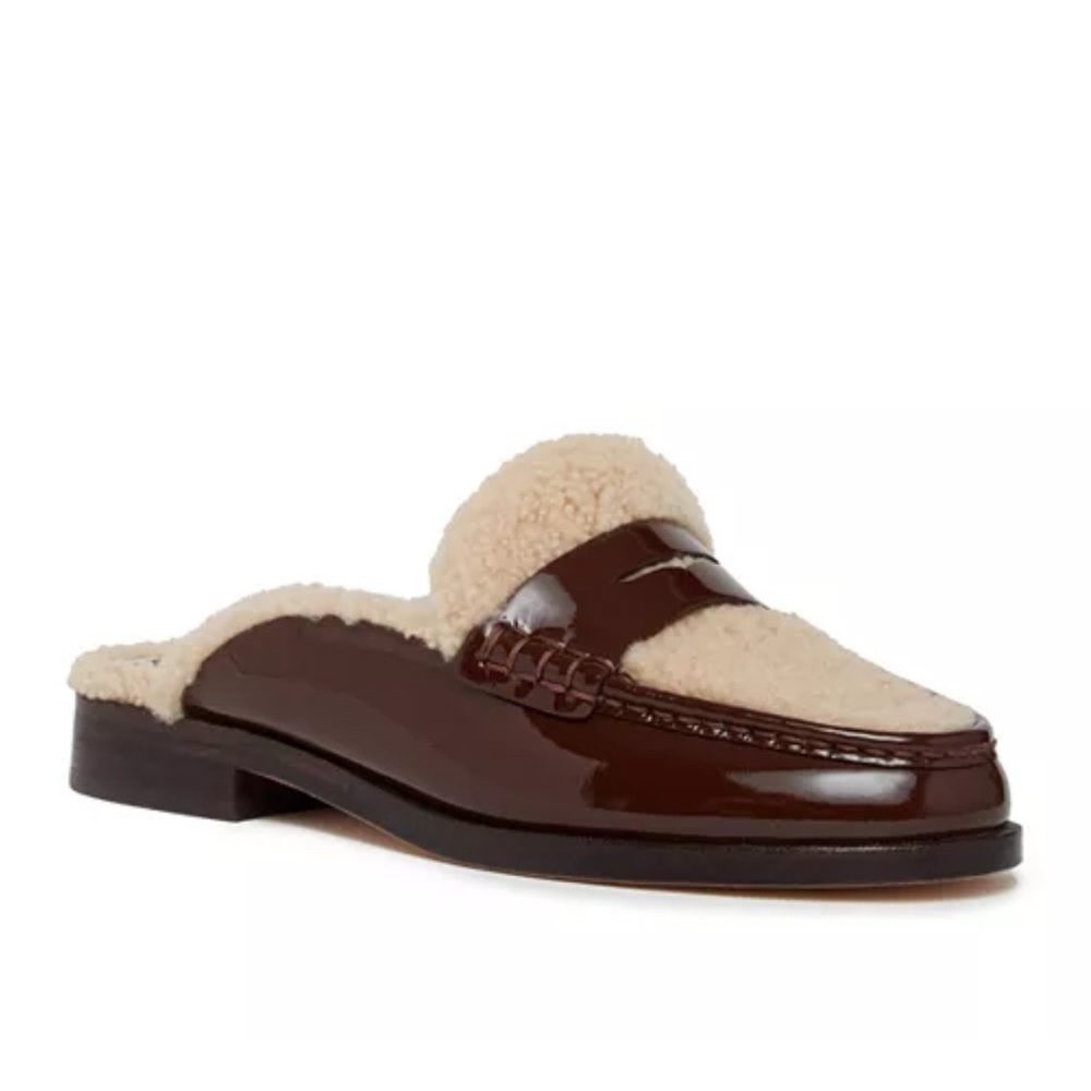 PAIGE Women's Emmett Loafer Flats, Genuine Shearling - Size 8.5